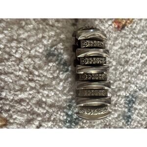 Harwood‎ Leading Lady Vintage Expansion Bracelet Silver Tone Floral Geometric